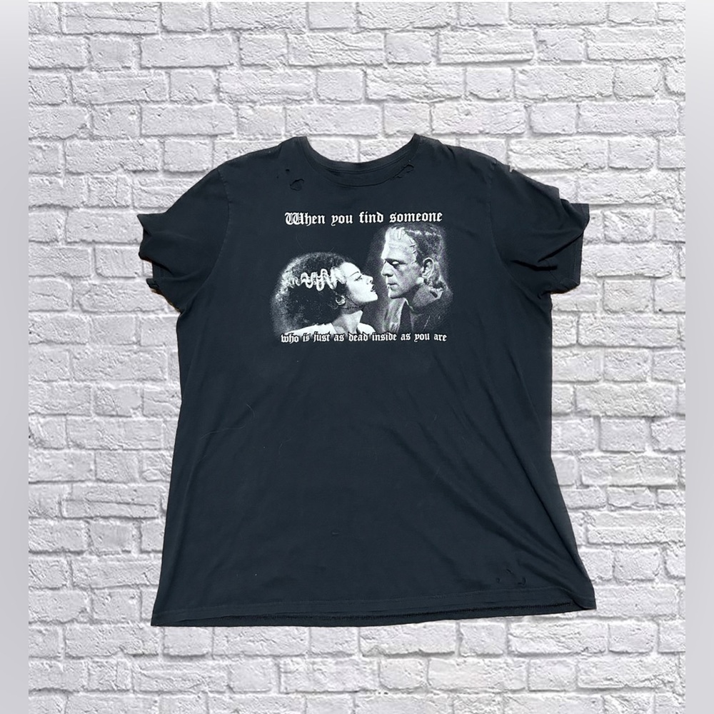 Distressed Frankenstein’s Shirt - gothic tshirt - spooky